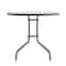 Flash Furniture Bellamy 31.5'' Silver Round Tempered Glass Metal Table TLH-070-2-SV-GG - alternate 7